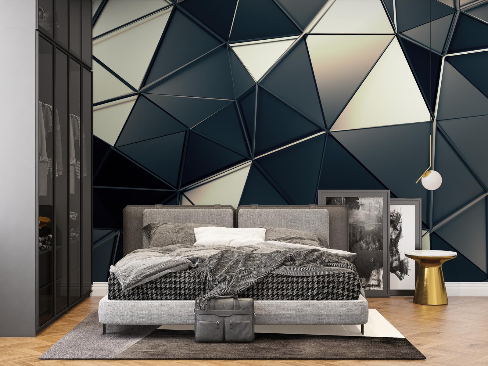 Fototapet strălucirea triunghiurilor abstracte