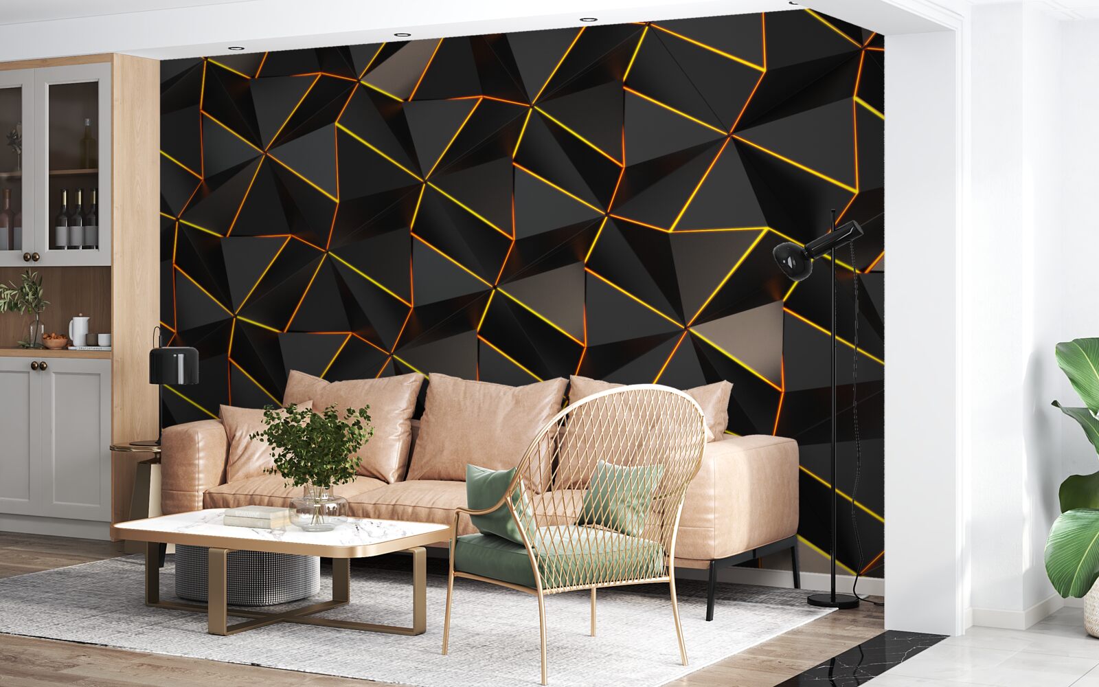 Fototapet piramide 3d cu aur