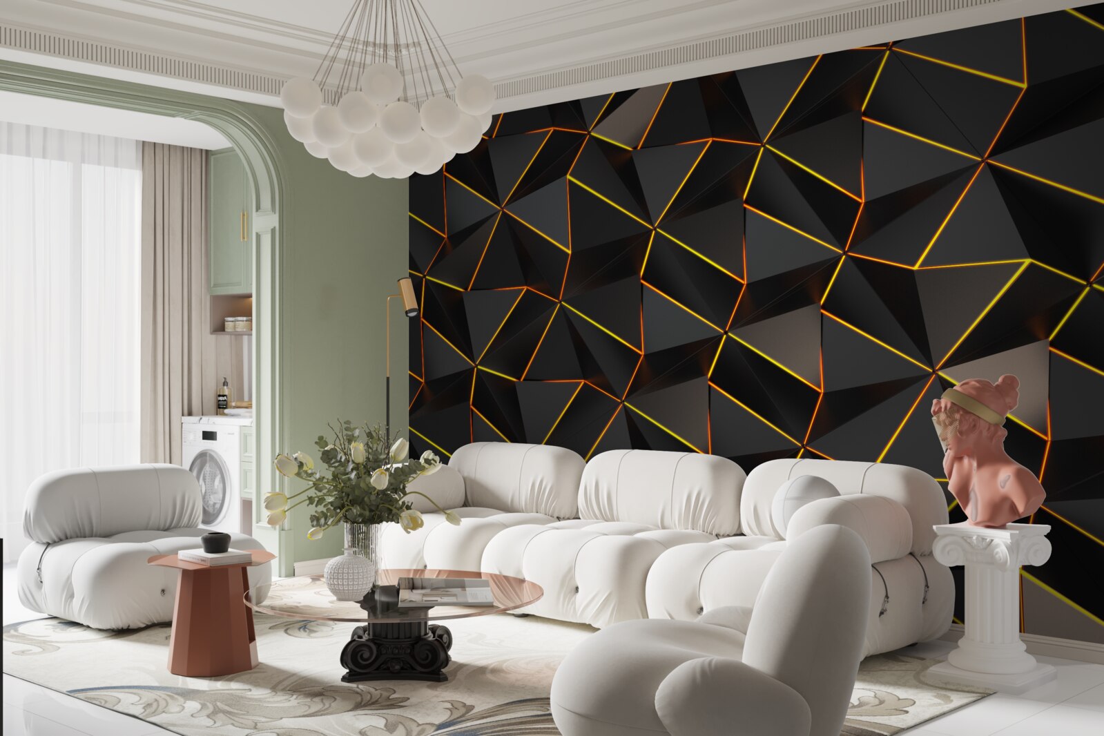 Fototapet piramide 3d cu aur