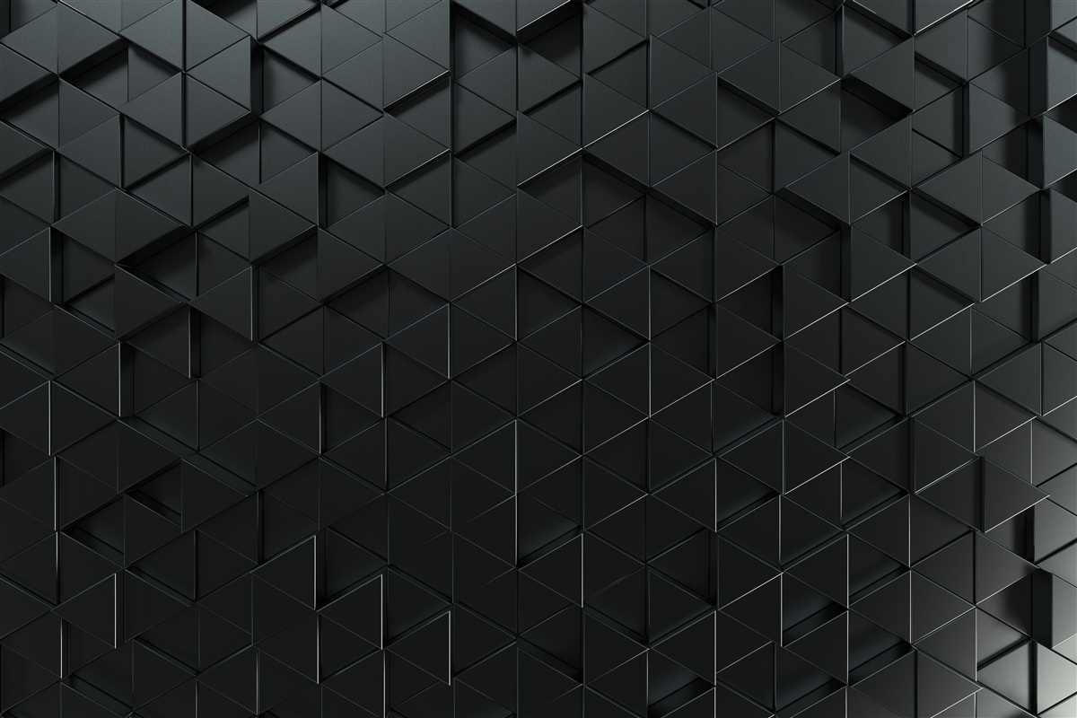 Fototapet triunghiuri volumetrice în negru