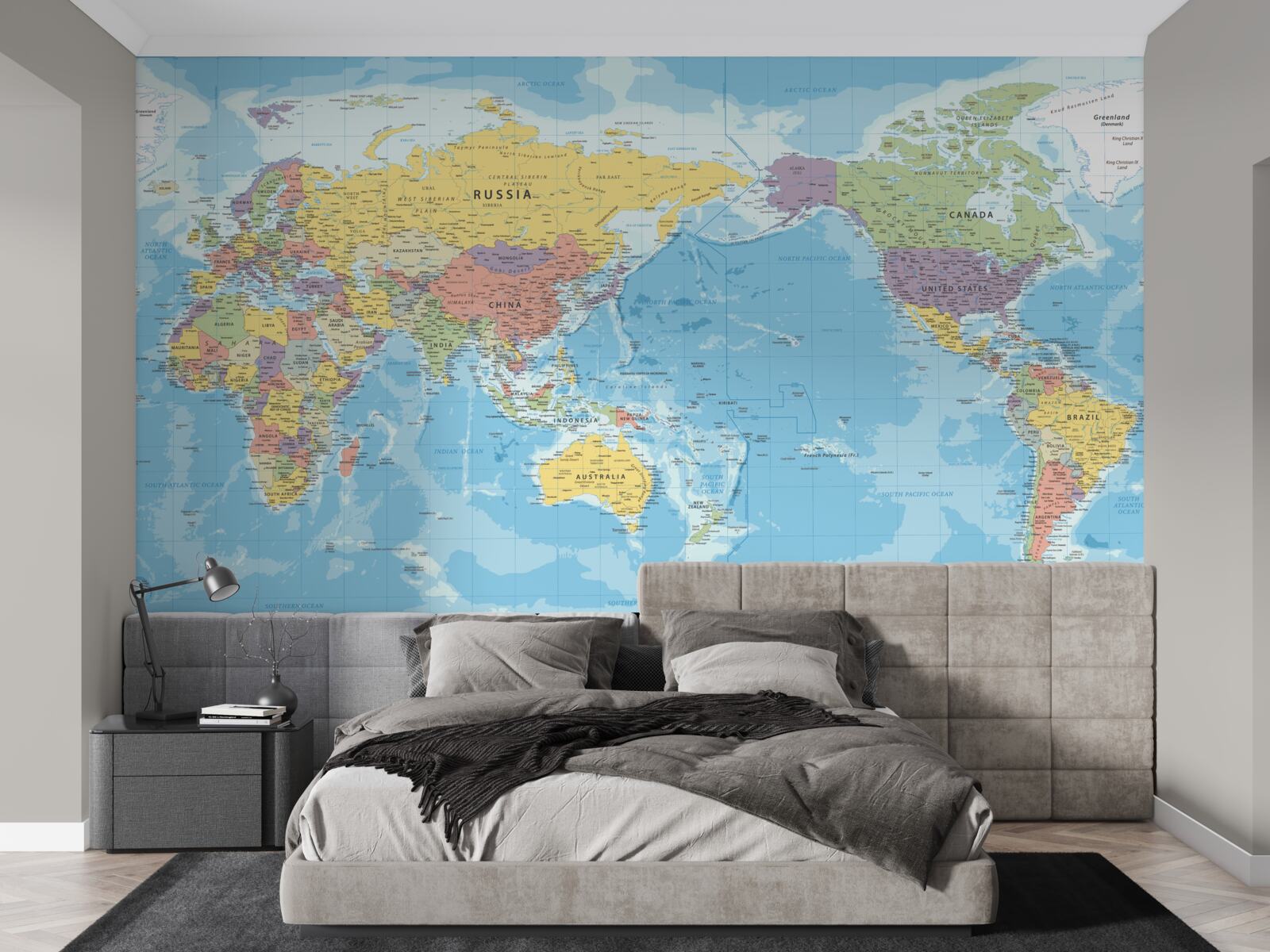 Fototapet harta lumii actuale din punct de vedere politic