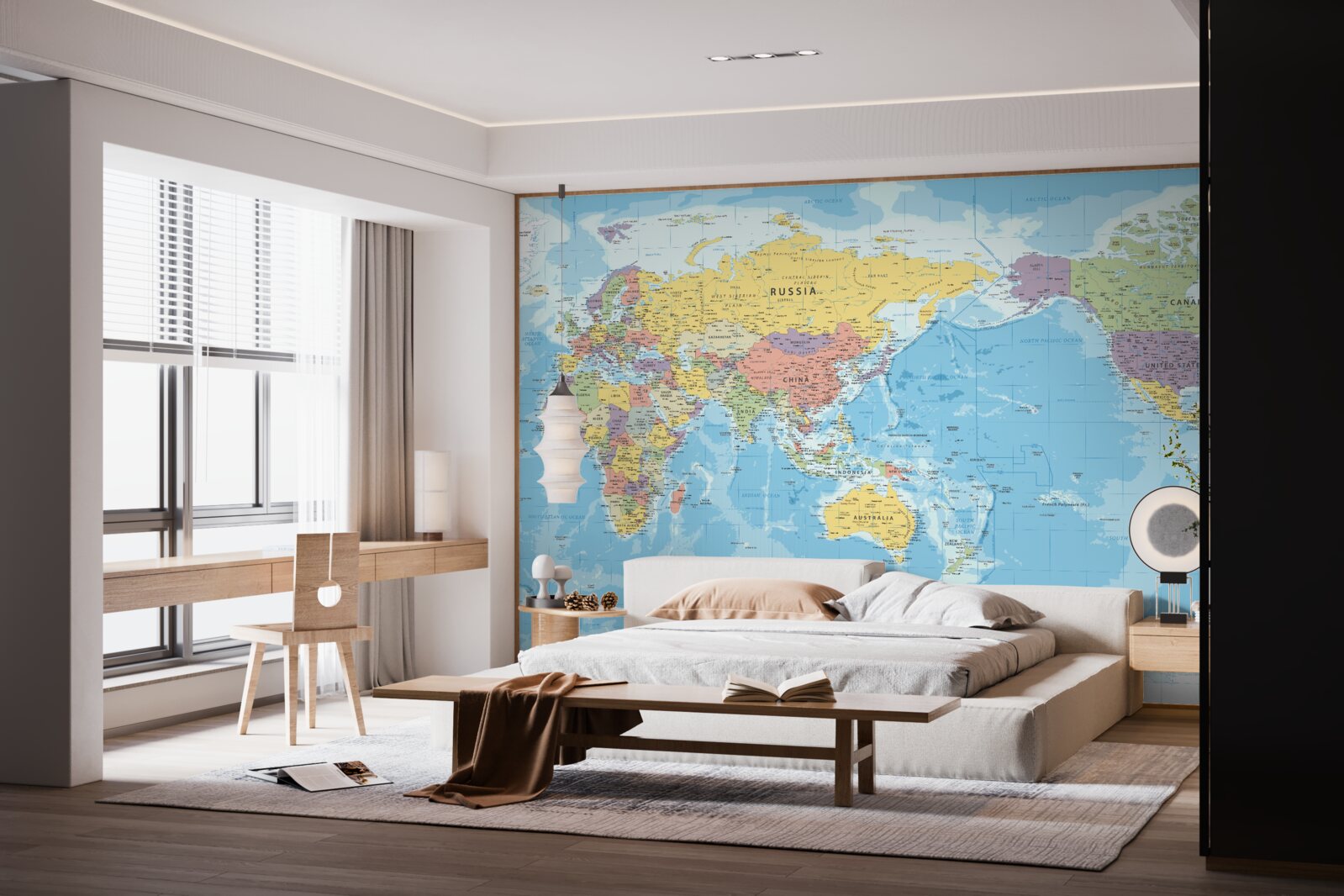 Fototapet harta lumii actuale din punct de vedere politic