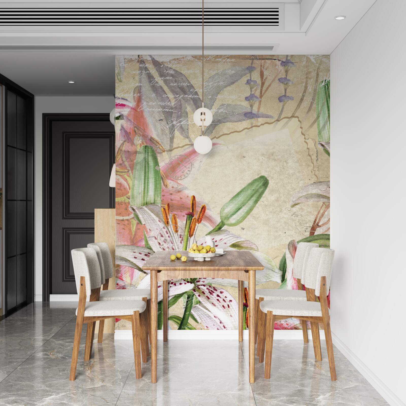 Fototapet crini albi ca zăpada în floare