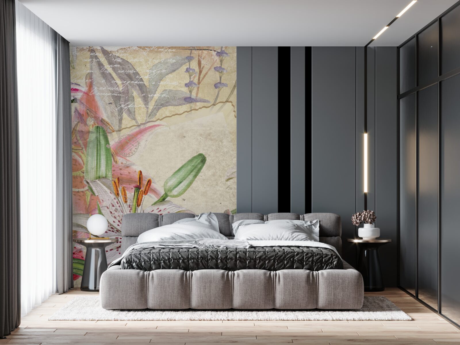 Fototapet crini albi ca zăpada în floare