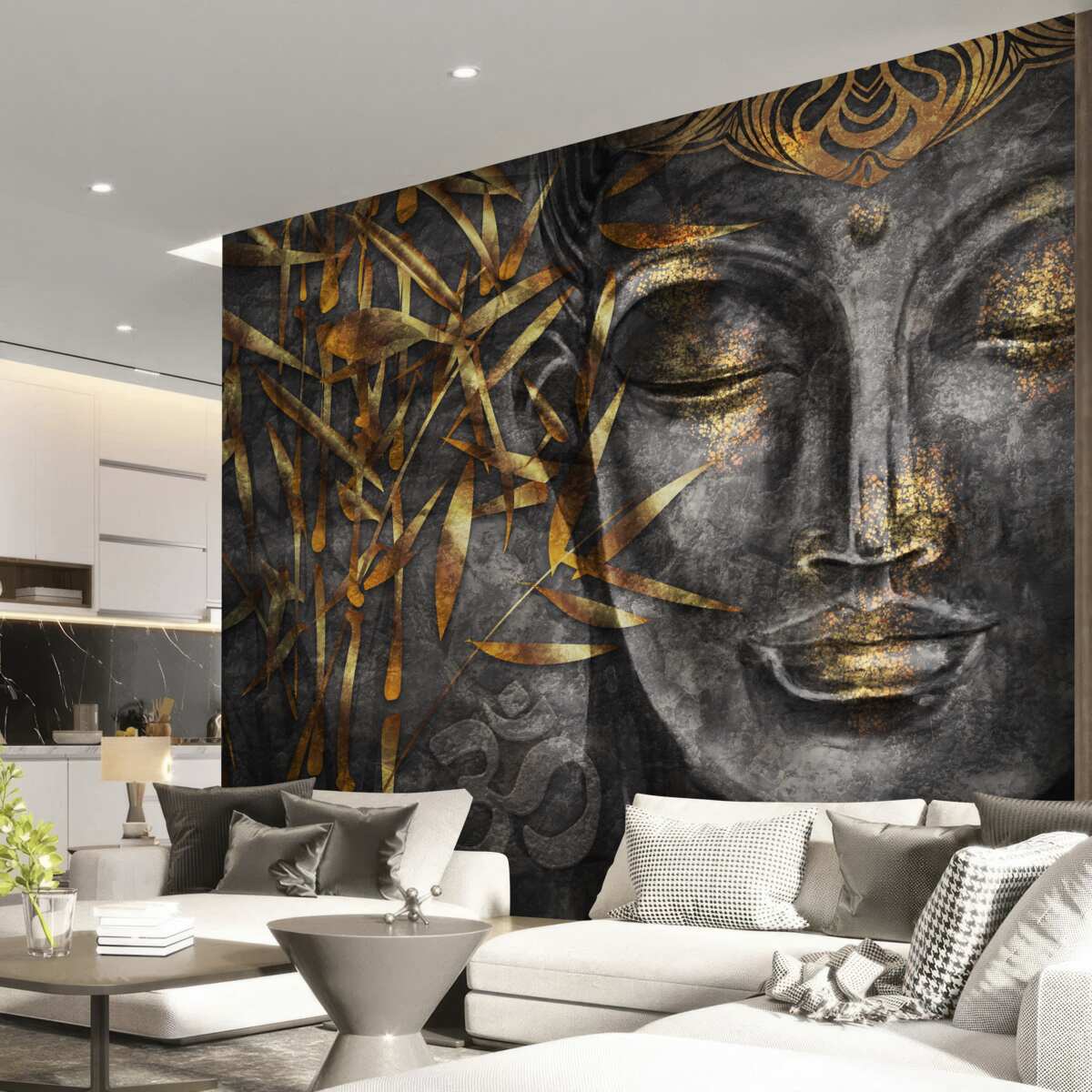 Fototapet fată în aur