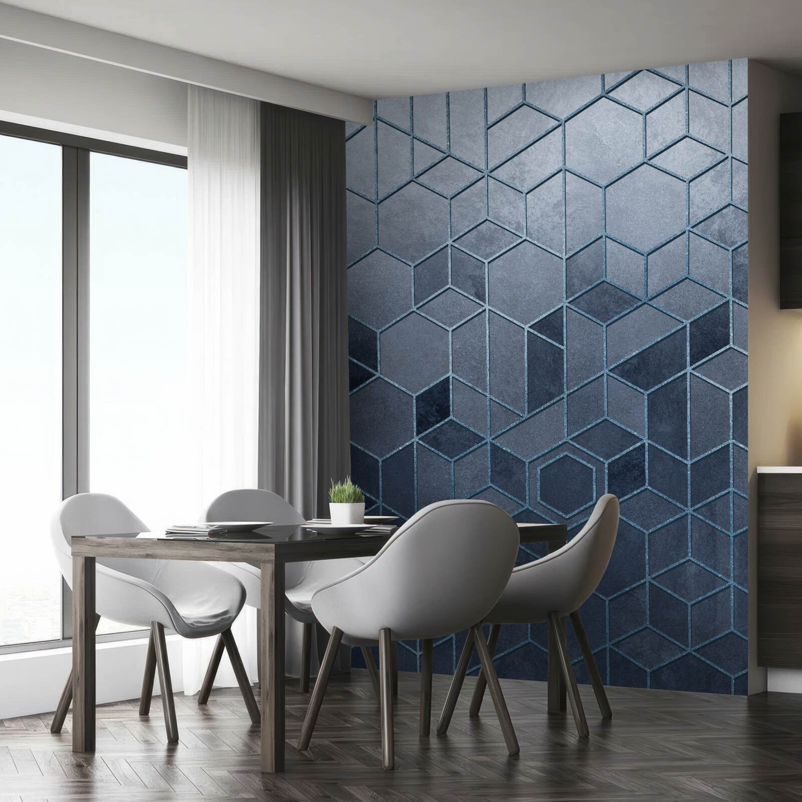 Fototapet geometrie din marmură gri rafinată