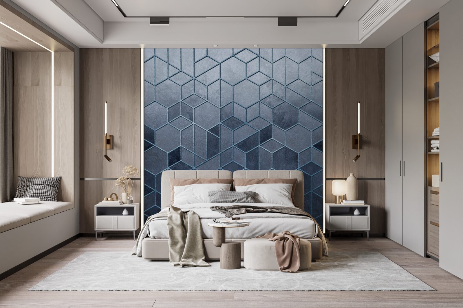 Fototapet geometrie din marmură gri rafinată