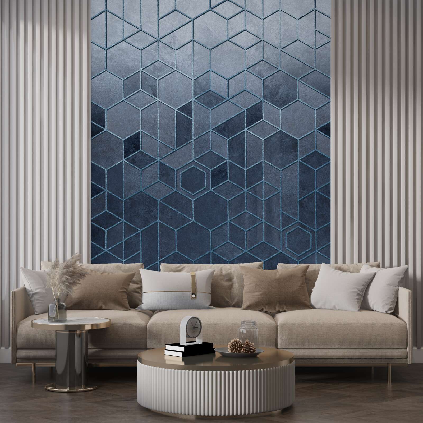 Fototapet geometrie din marmură gri rafinată