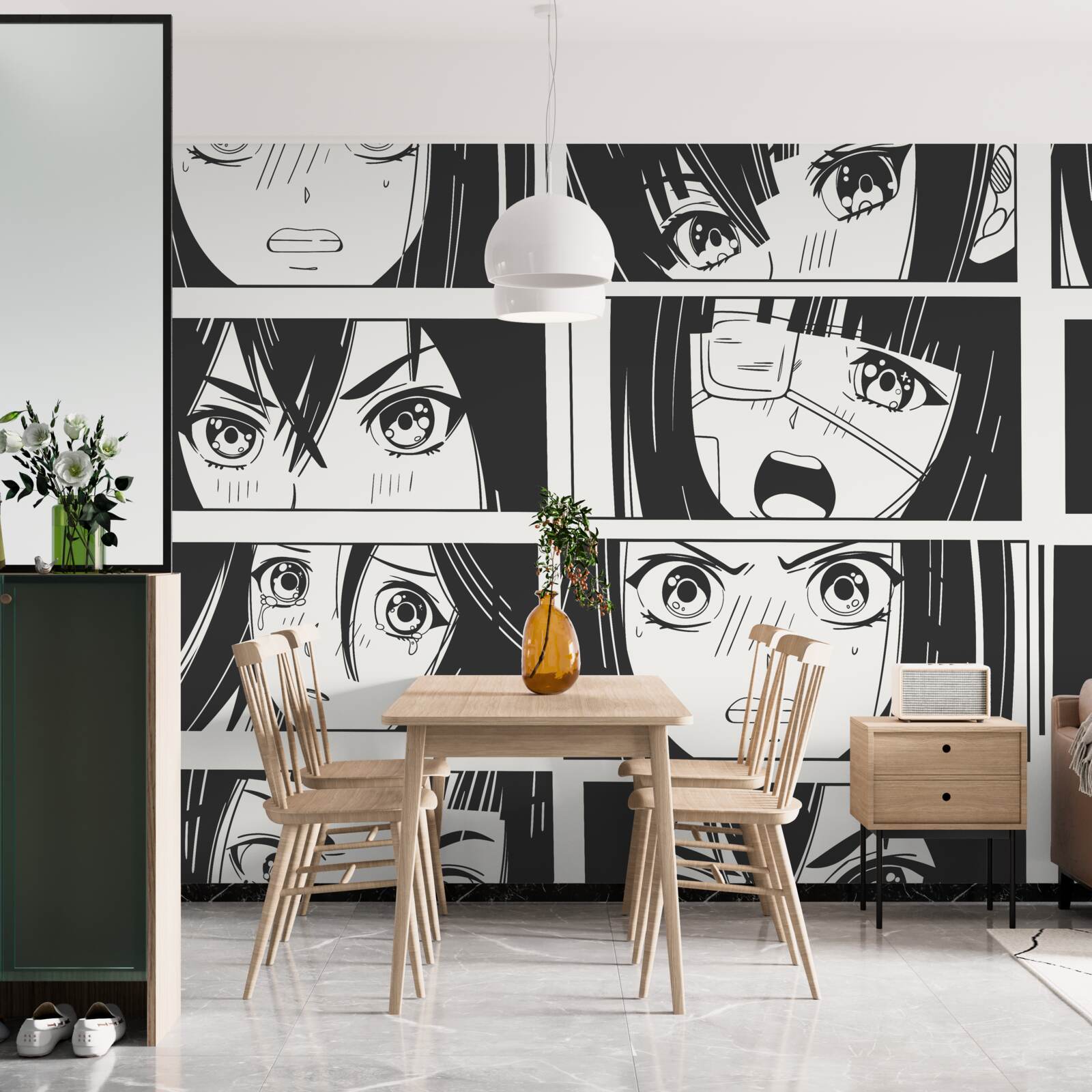 Fototapet o bandă desenată despre experiențele fetelor