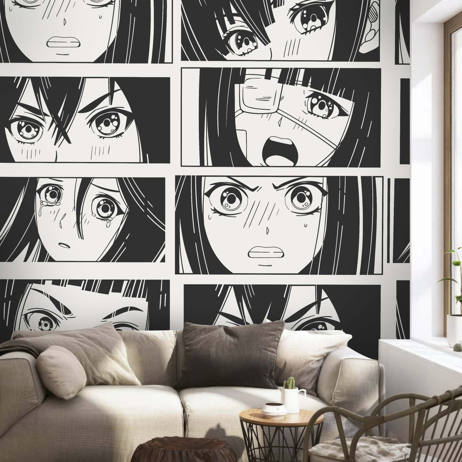 Fototapet o bandă desenată despre experiențele fetelor