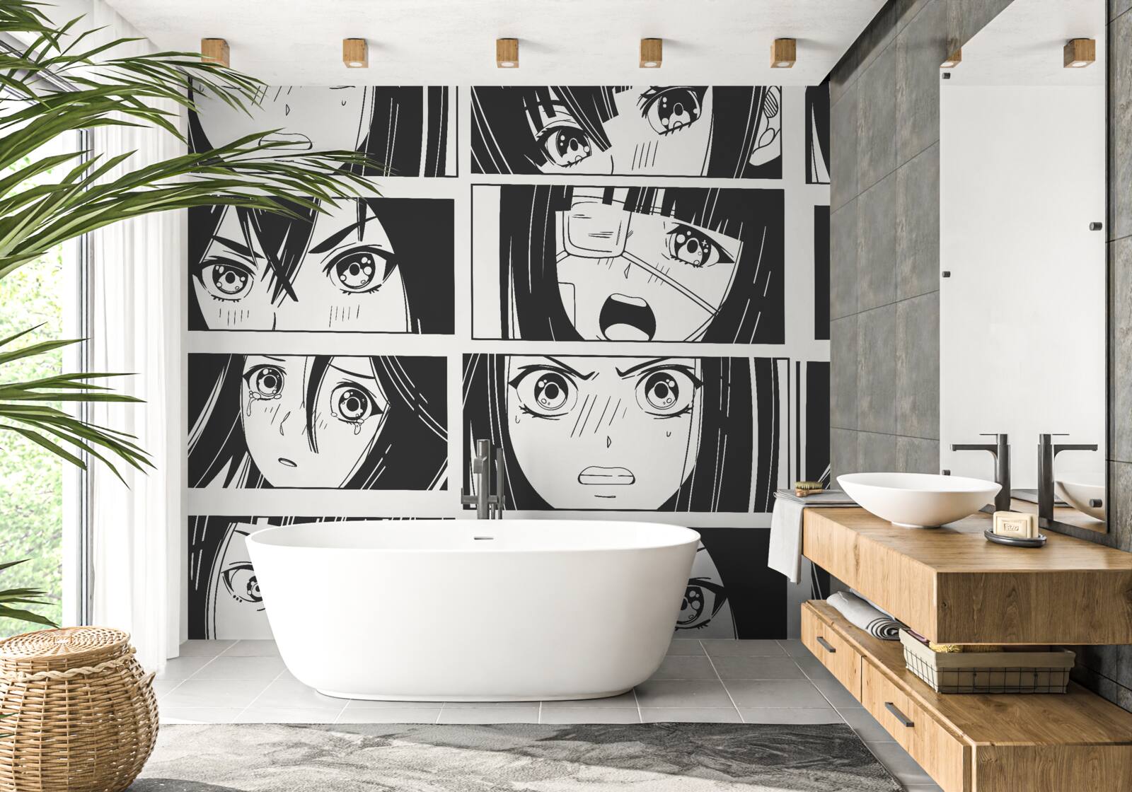 Fototapet o bandă desenată despre experiențele fetelor