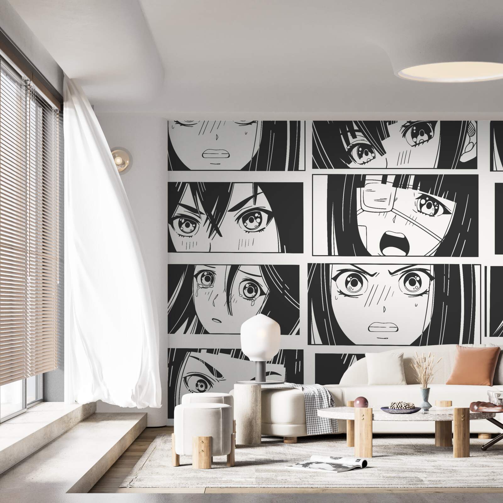 Fototapet o bandă desenată despre experiențele fetelor