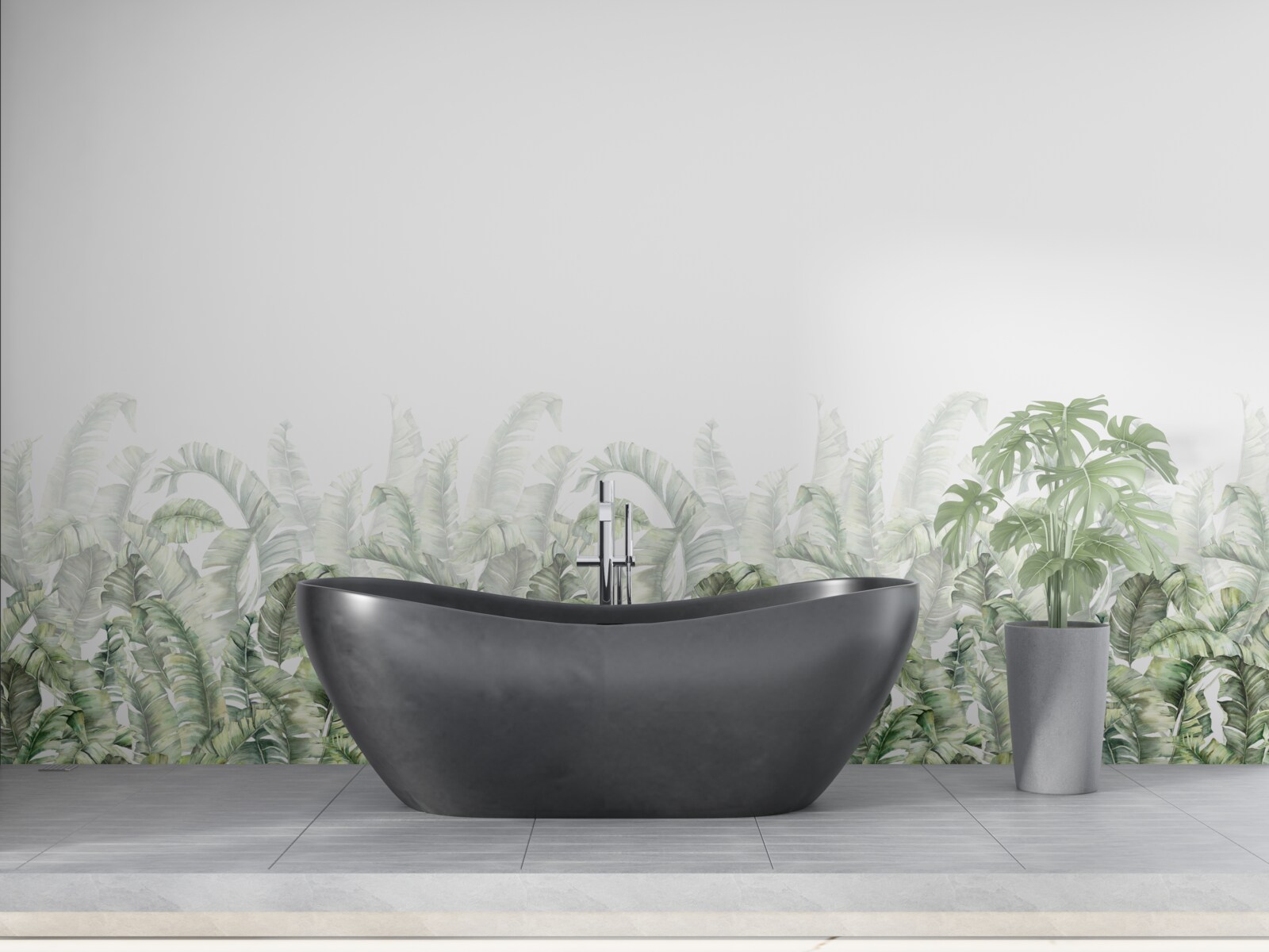 Fototapet ferigă albă densă și ceață