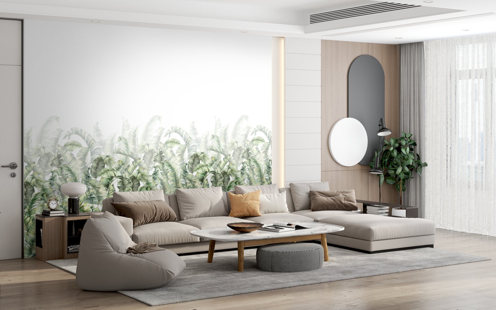 Fototapet ferigă albă densă și ceață