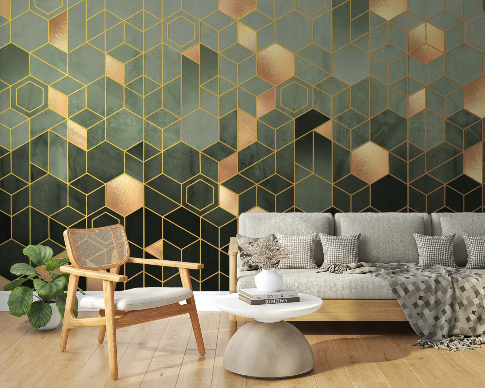 Fototapet pădurea este învăluită în ceață nocturnă, creând imagini abstracte