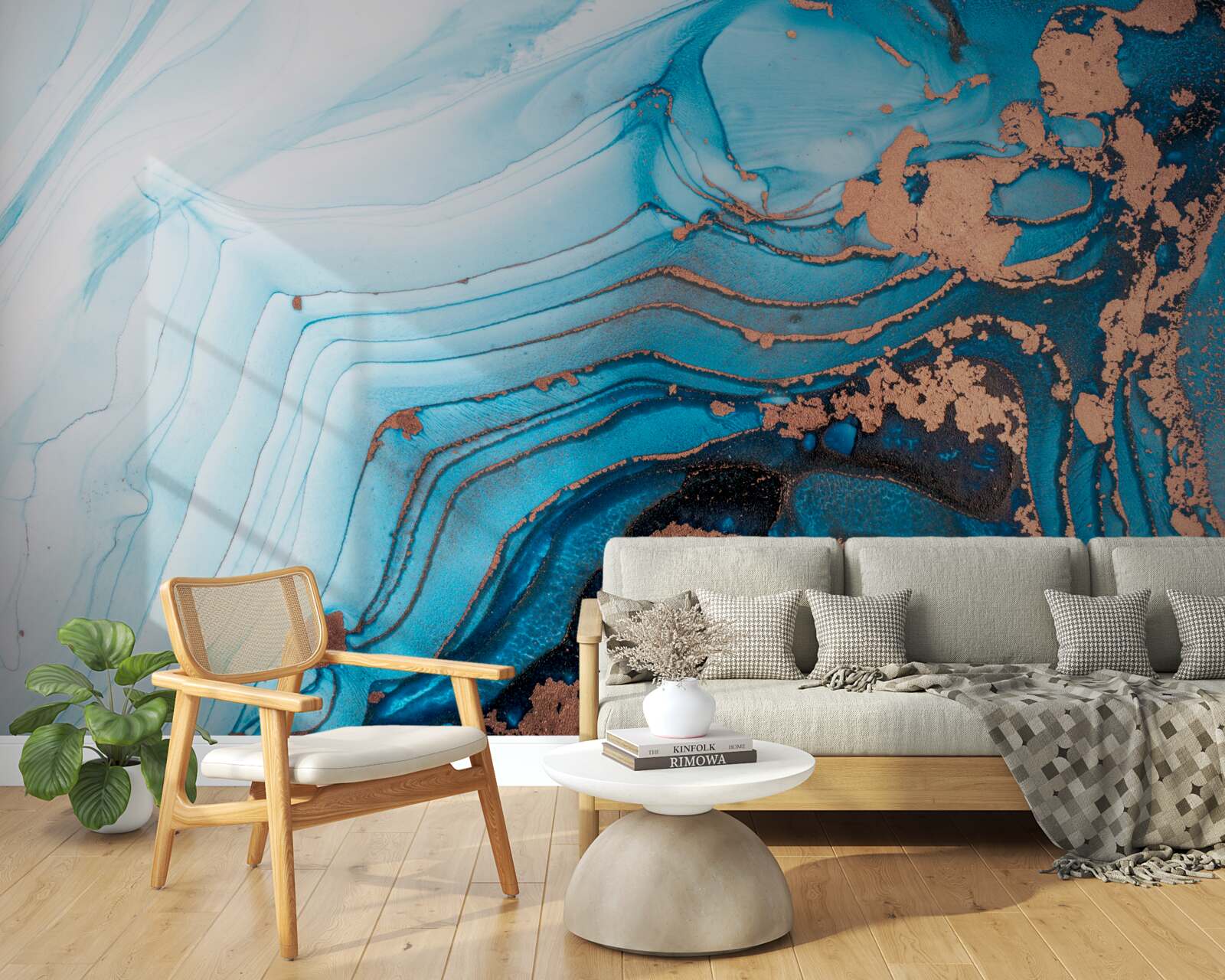 Fototapet apa intră în contact cu nisipul de marmură