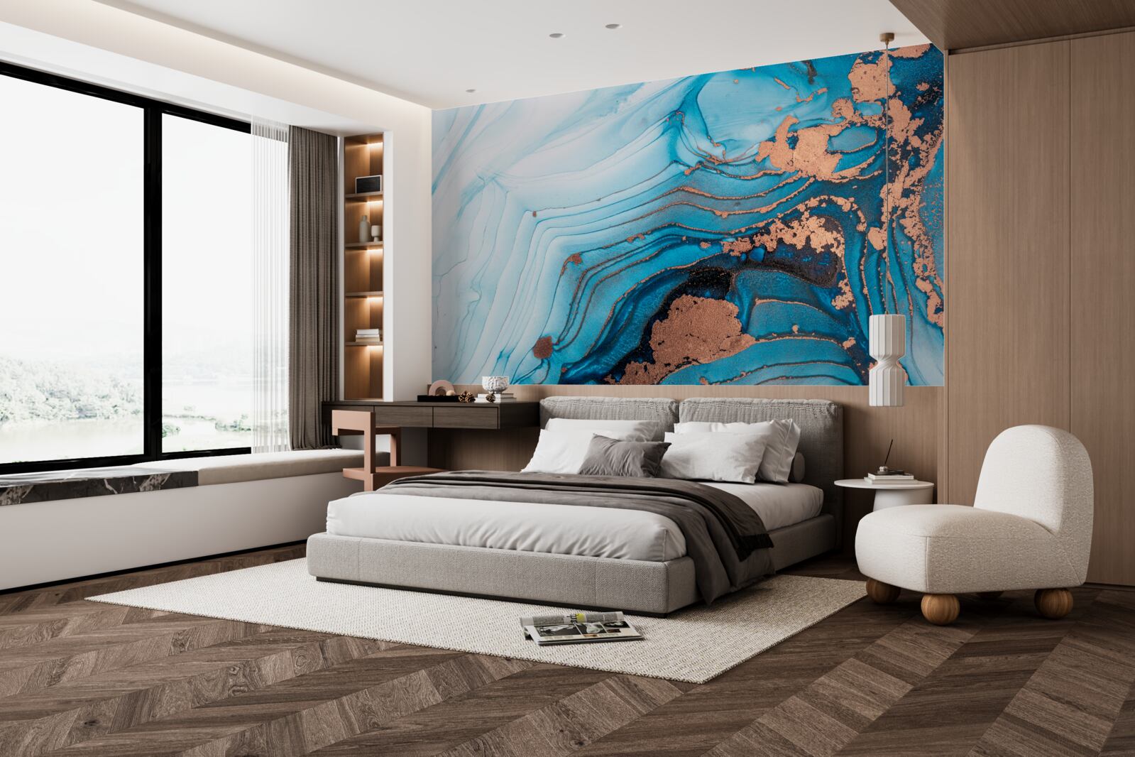 Fototapet apa intră în contact cu nisipul de marmură