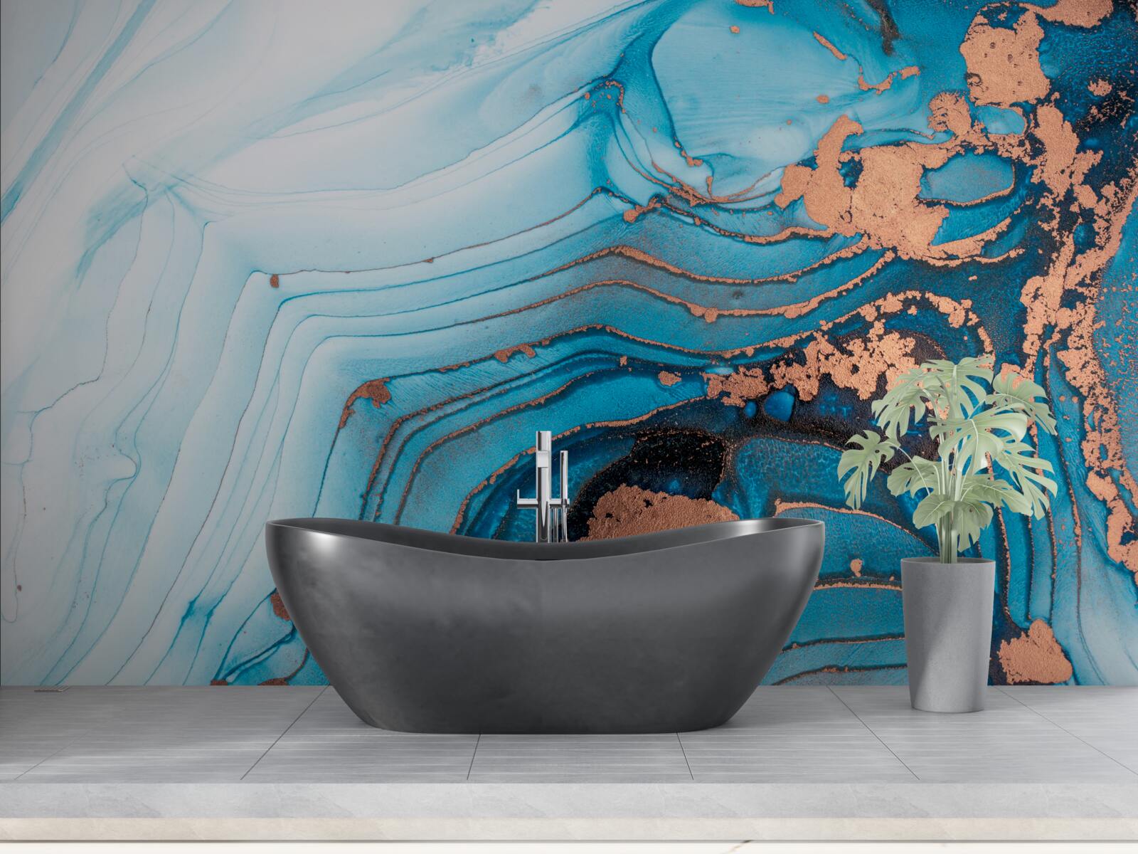 Fototapet apa intră în contact cu nisipul de marmură