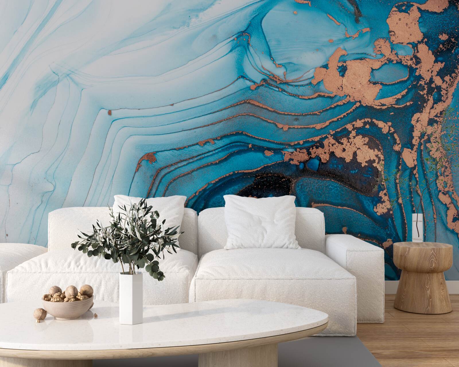 Fototapet apa intră în contact cu nisipul de marmură