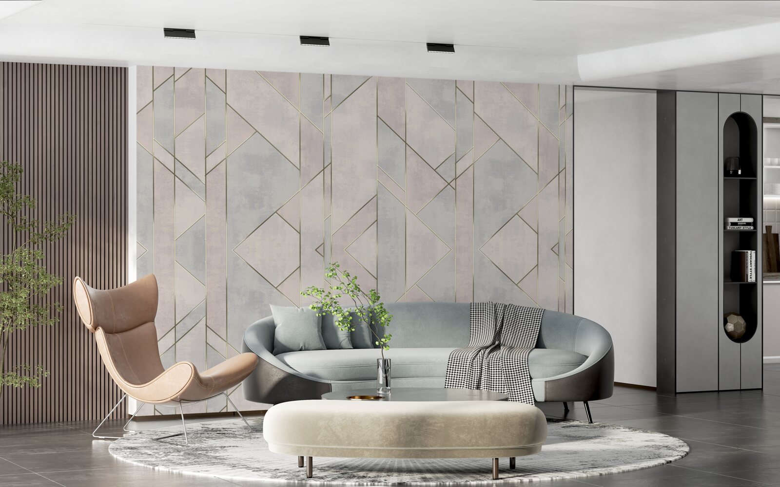 Fototapet linii drepte pe o suprafață de marmură