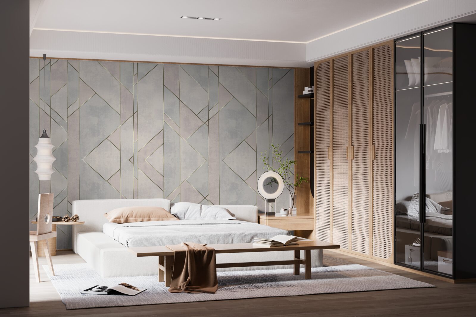 Fototapet linii drepte pe o suprafață de marmură