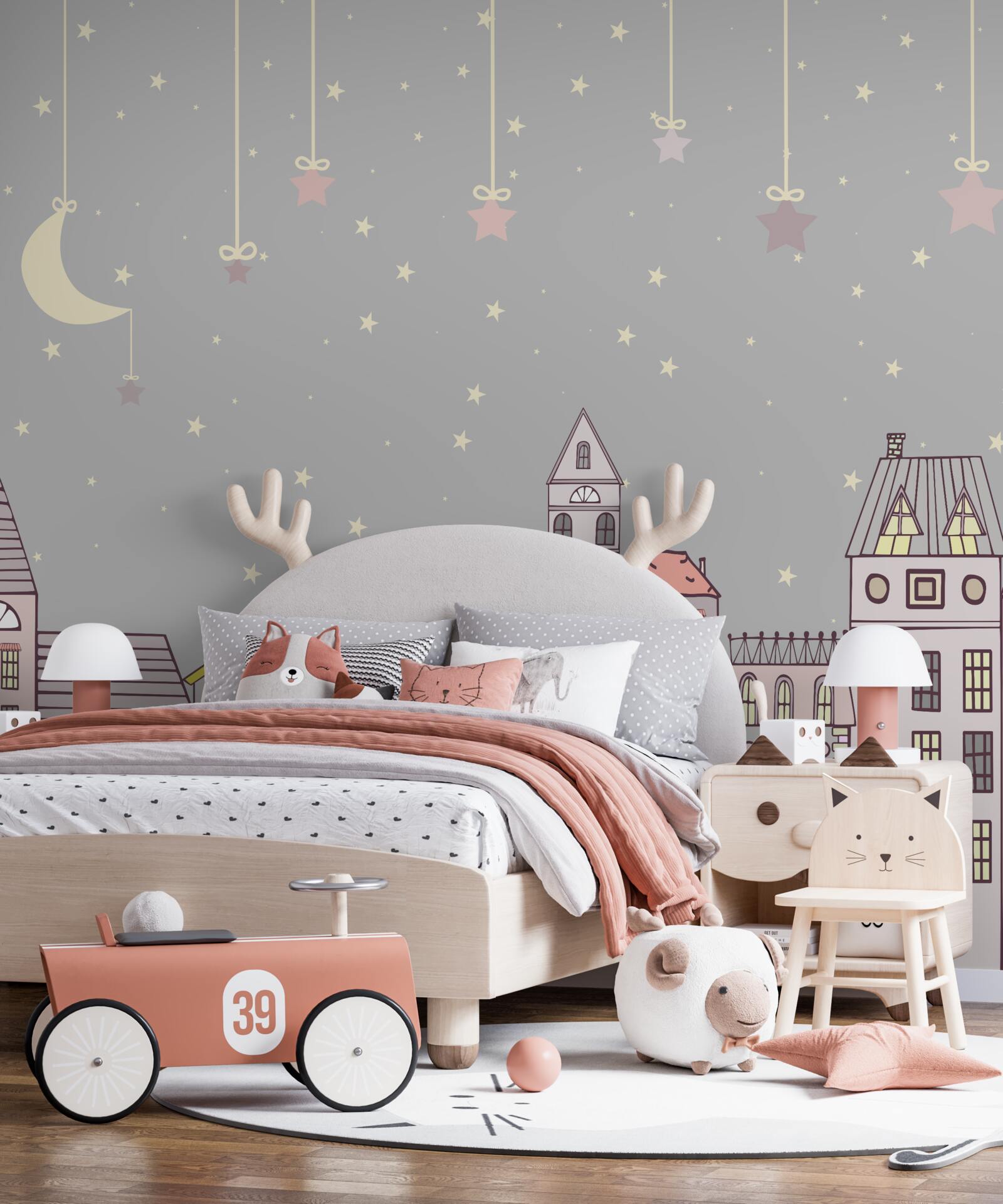 Fototapet orașul este învăluit în somn