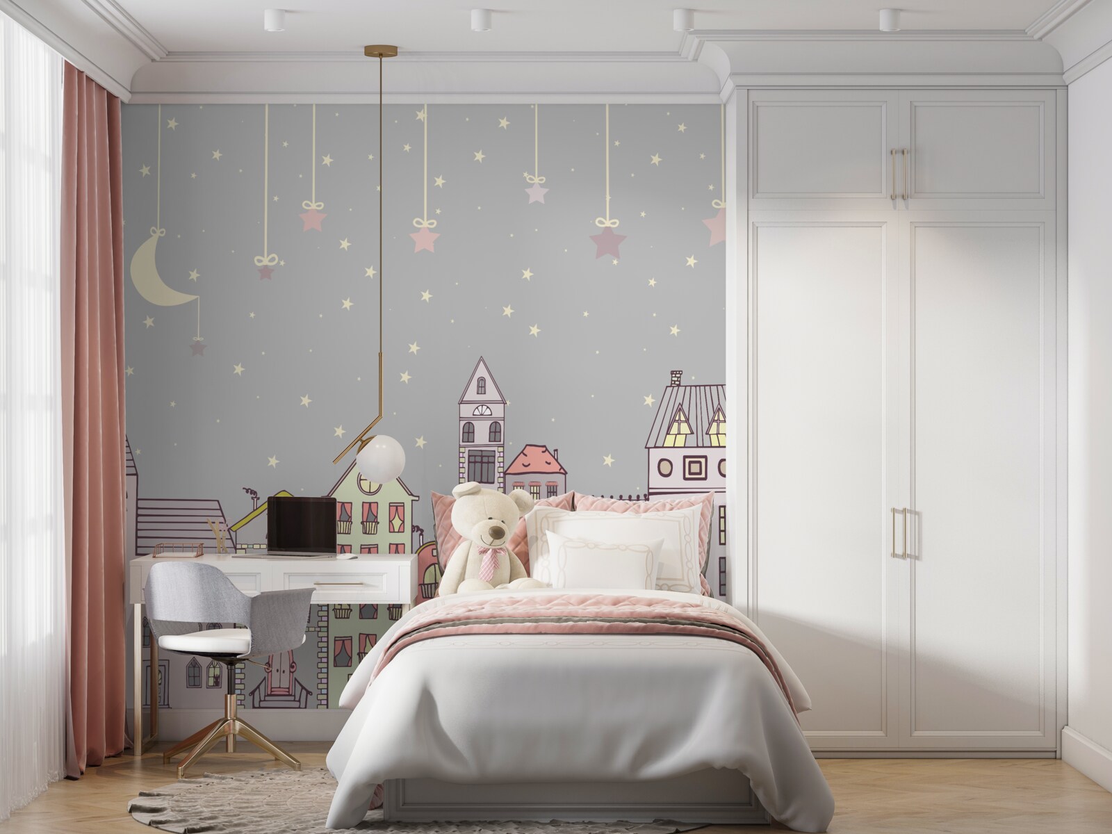 Fototapet orașul este învăluit în somn