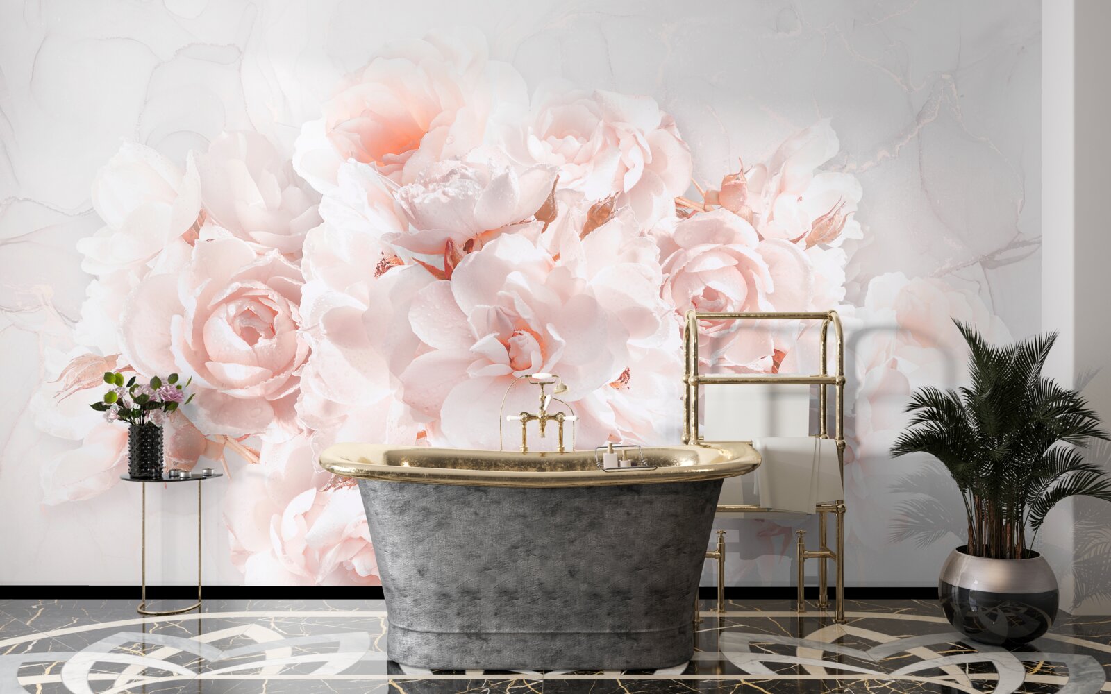 Fototapet compoziție de bujori rafinate