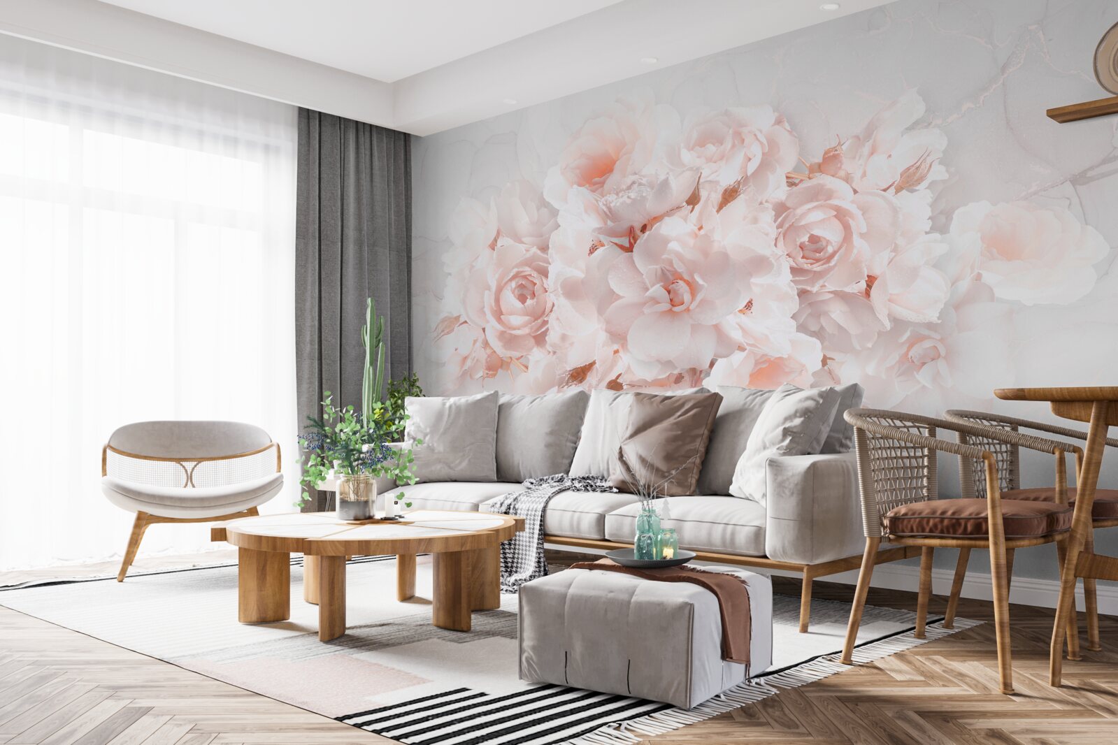 Fototapet compoziție de bujori rafinate