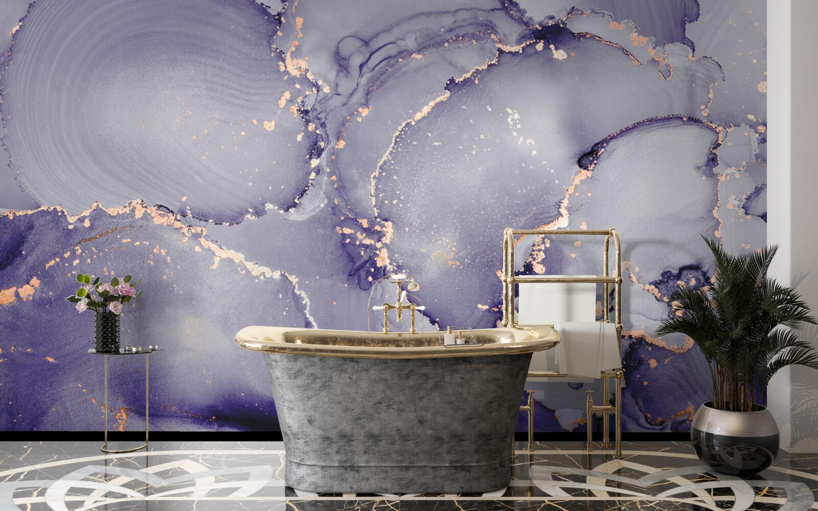 Fototapet liliac violet marmură