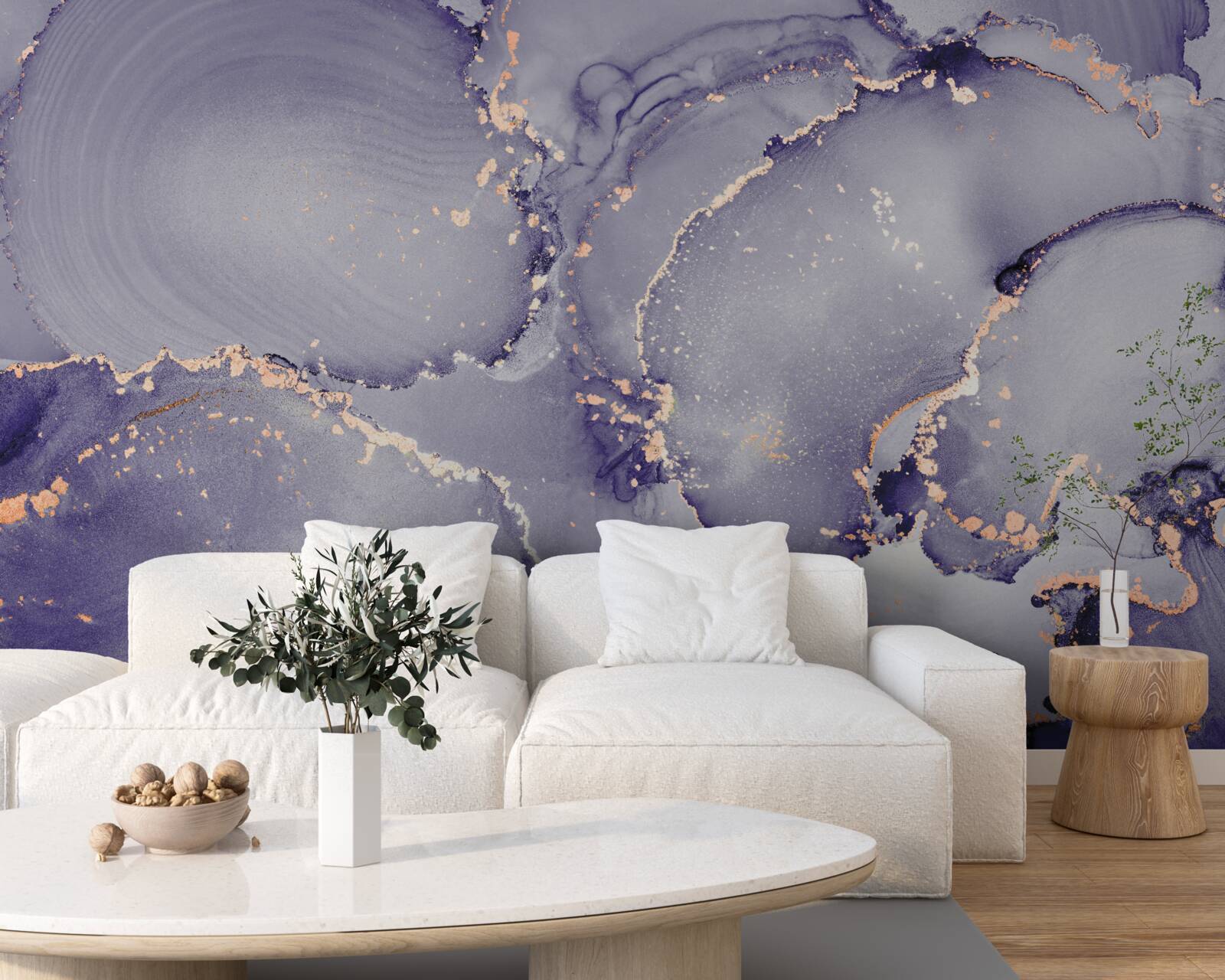 Fototapet liliac violet marmură