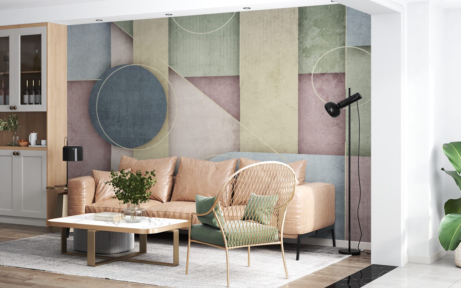 Fototapet compoziție cu elemente geometrice