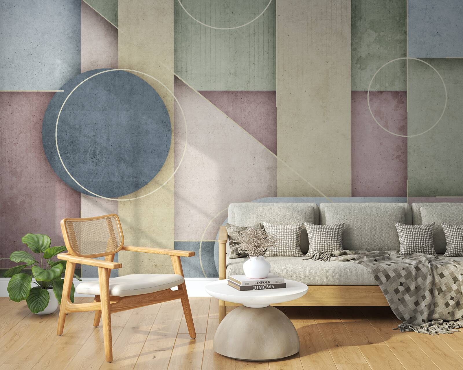 Fototapet compoziție cu elemente geometrice