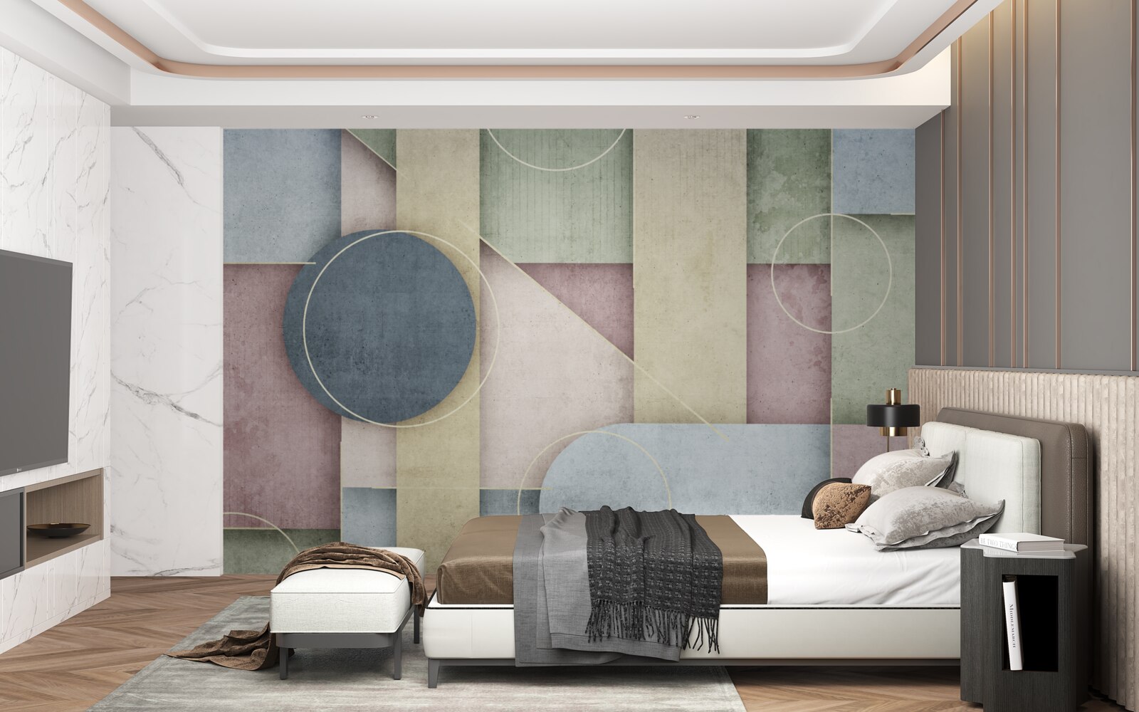 Fototapet compoziție cu elemente geometrice