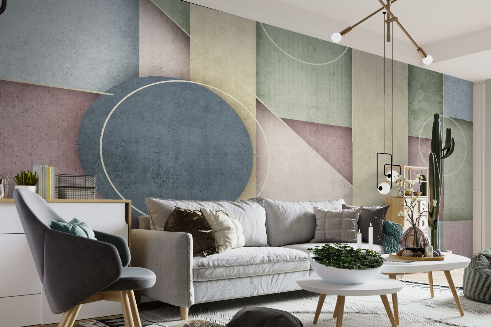 Fototapet compoziție cu elemente geometrice