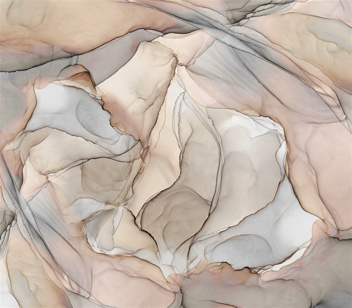 Fototapet modele roz și albastru pe marmură crem