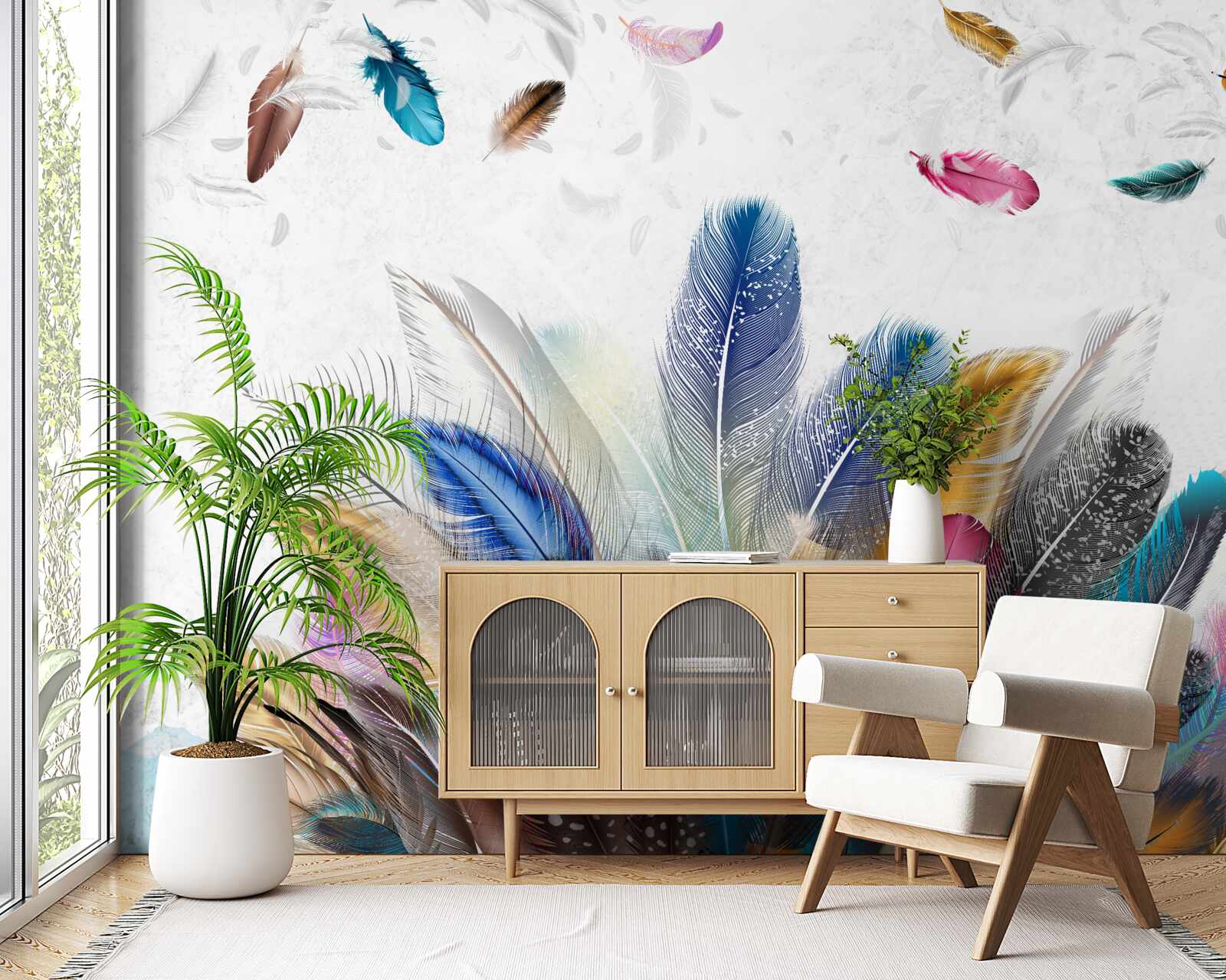 Fototapet pene multicolore