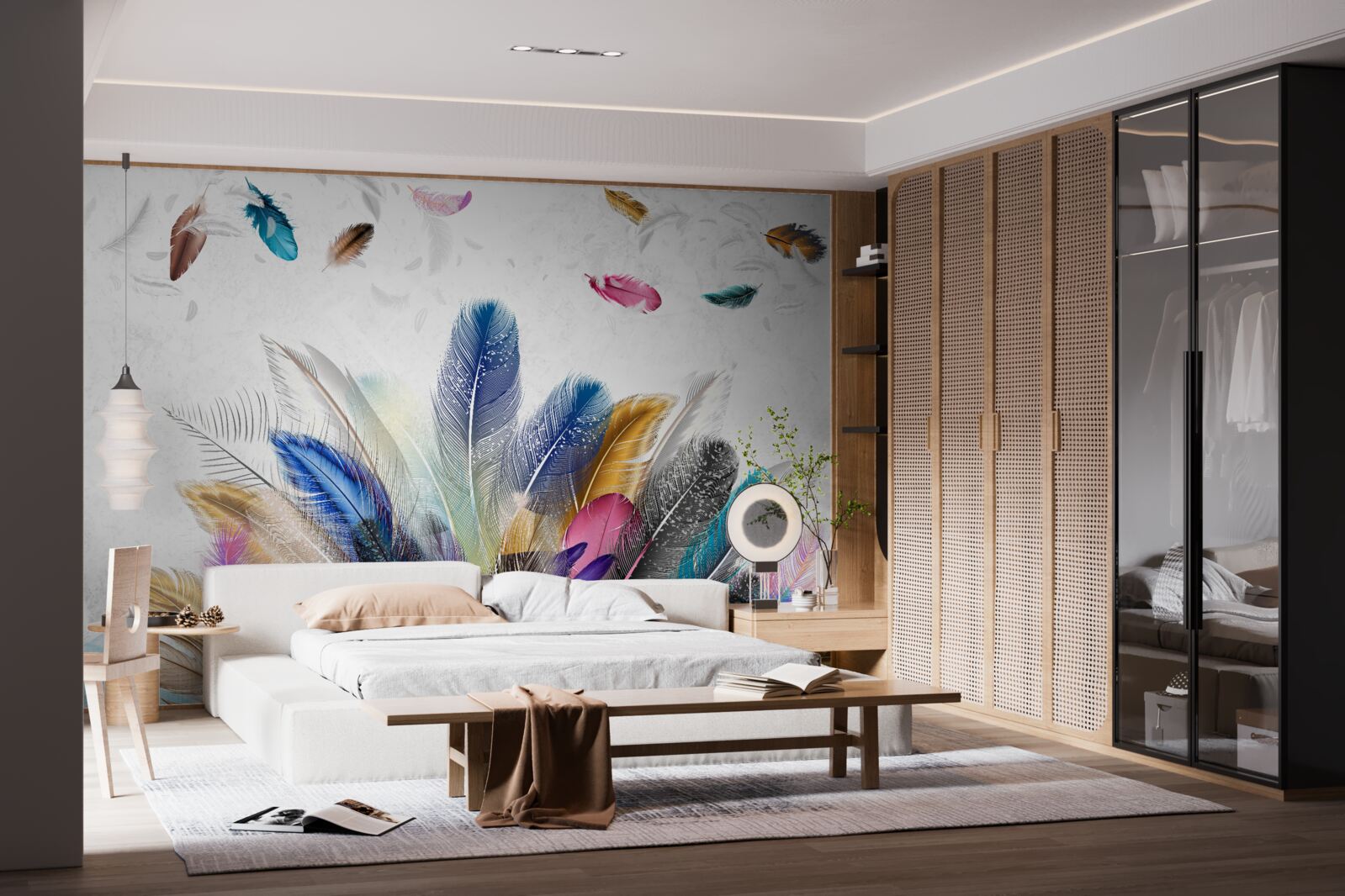 Fototapet pene multicolore