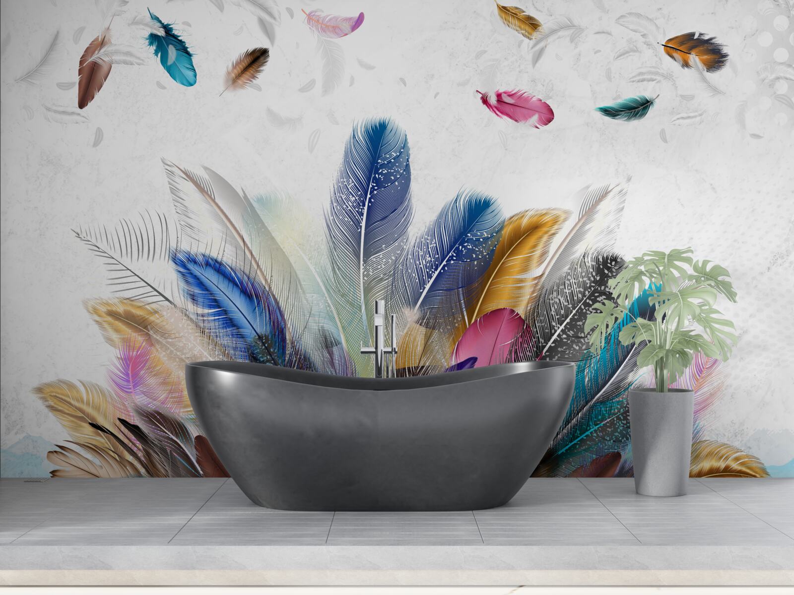 Fototapet pene multicolore