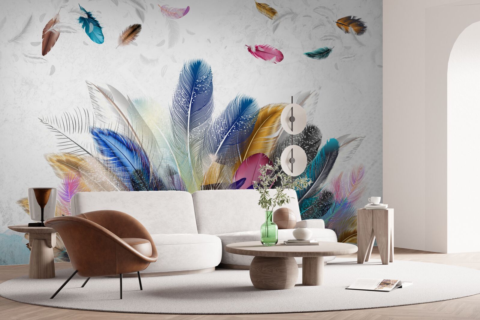 Fototapet pene multicolore