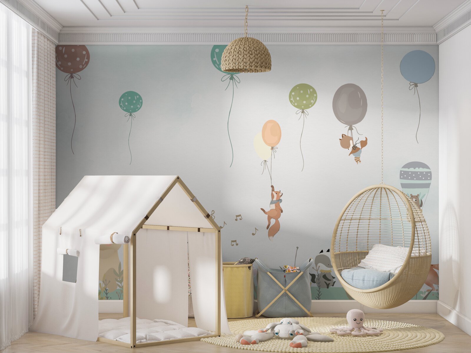 Fototapet animalele merg la o petrecere aniversară