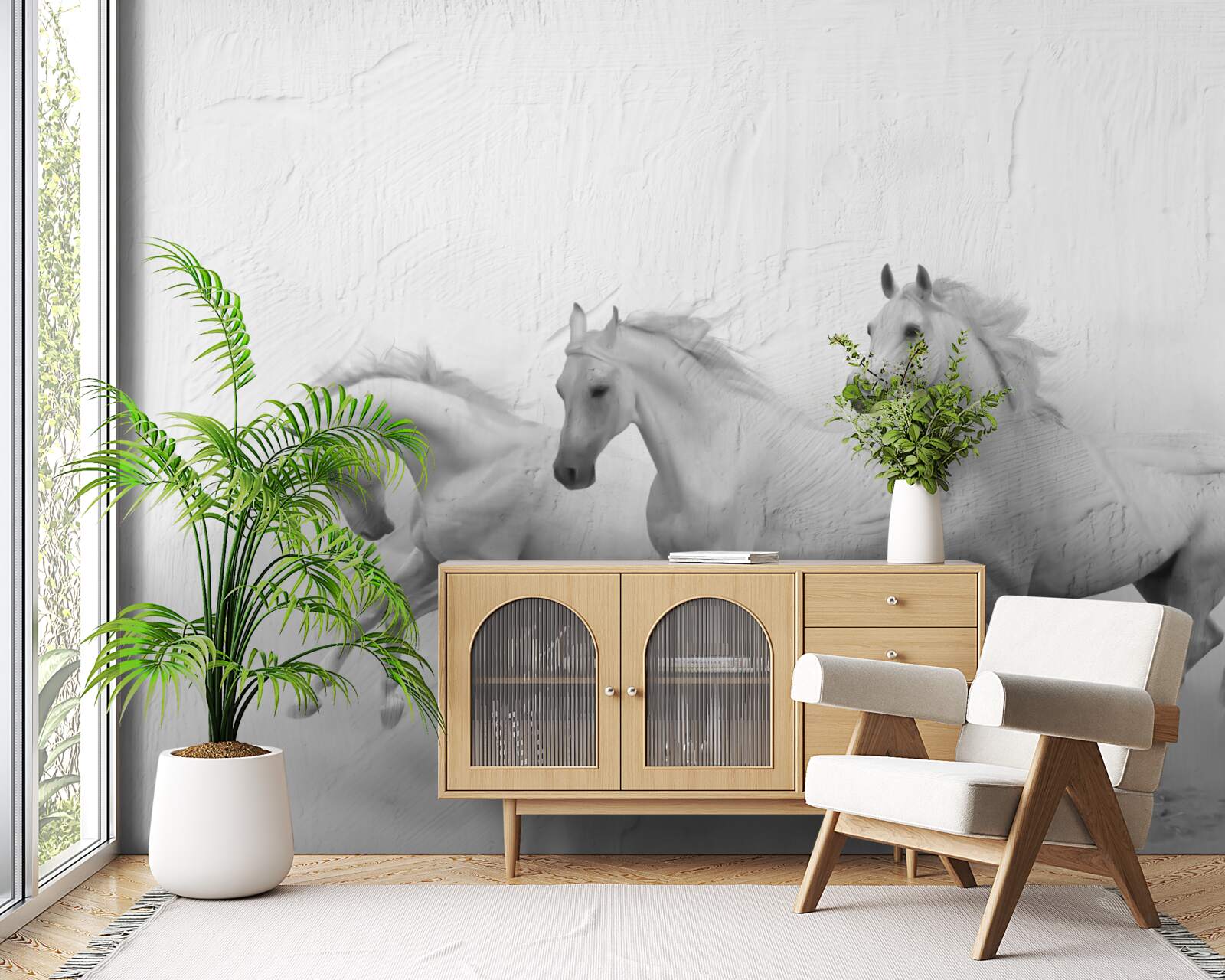 Fototapet grup de cai