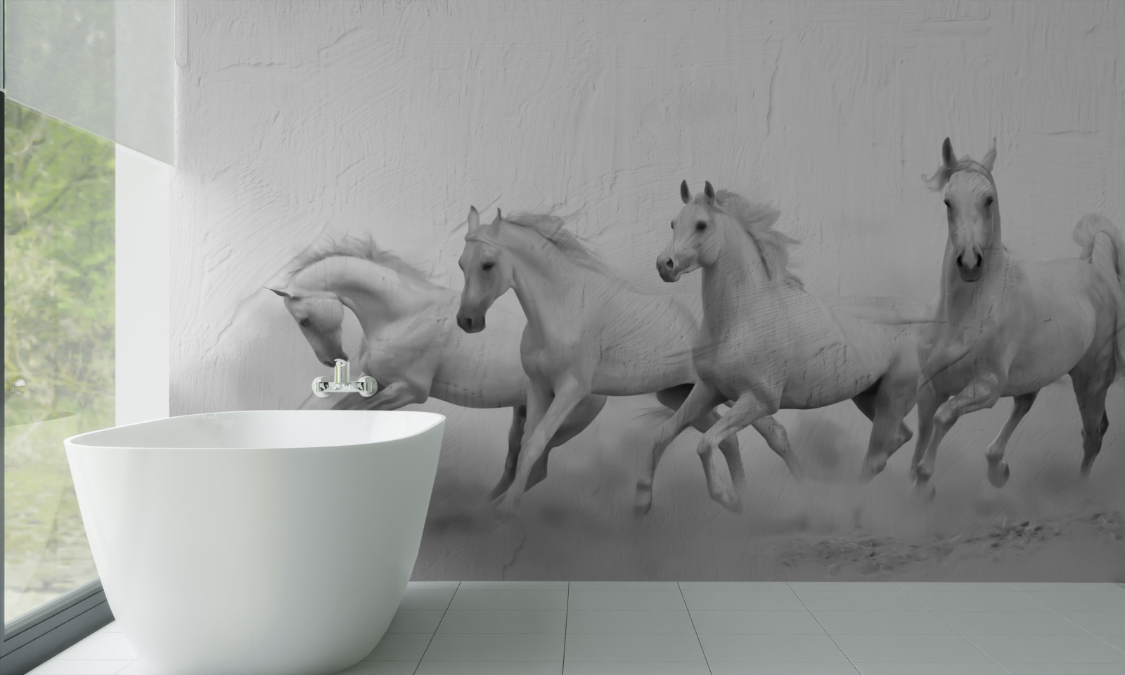 Fototapet grup de cai