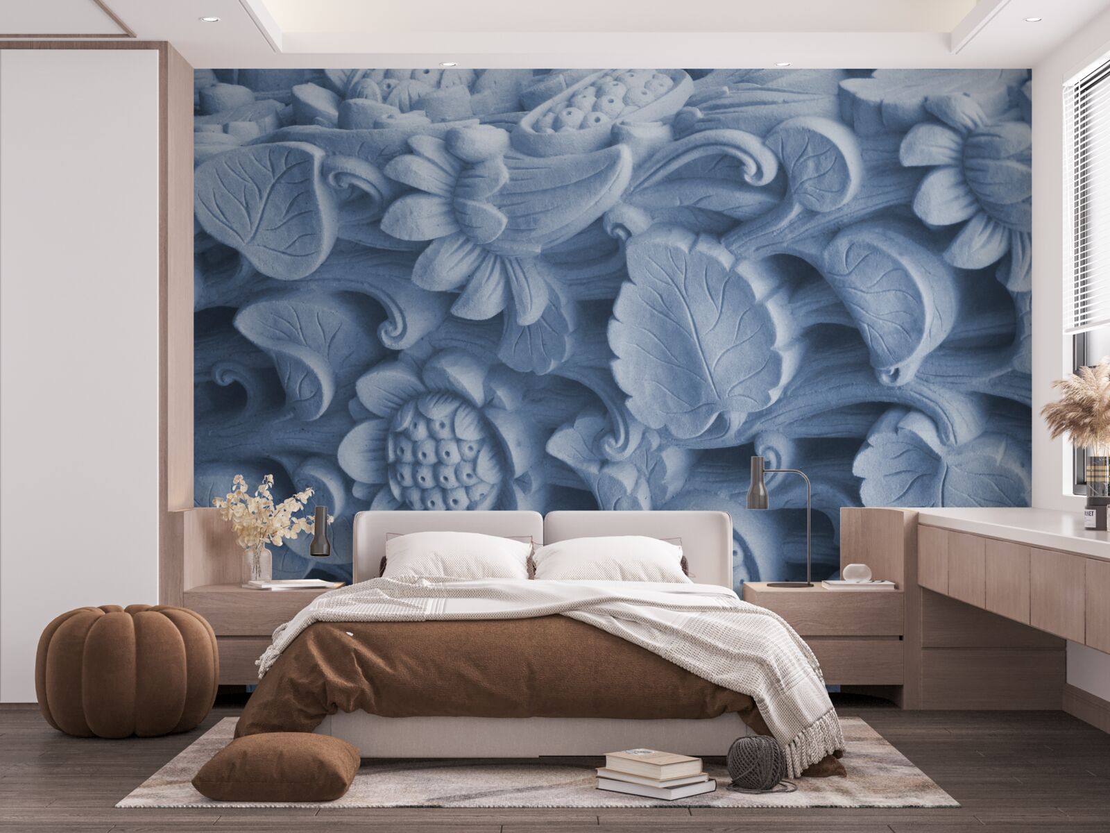 Fototapet textura frunzei pe ipsos