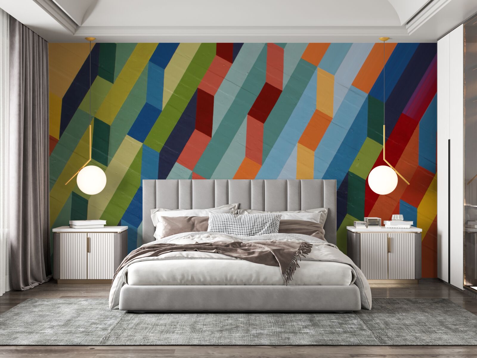 Fototapet forme dreptunghiulare în culori bogate