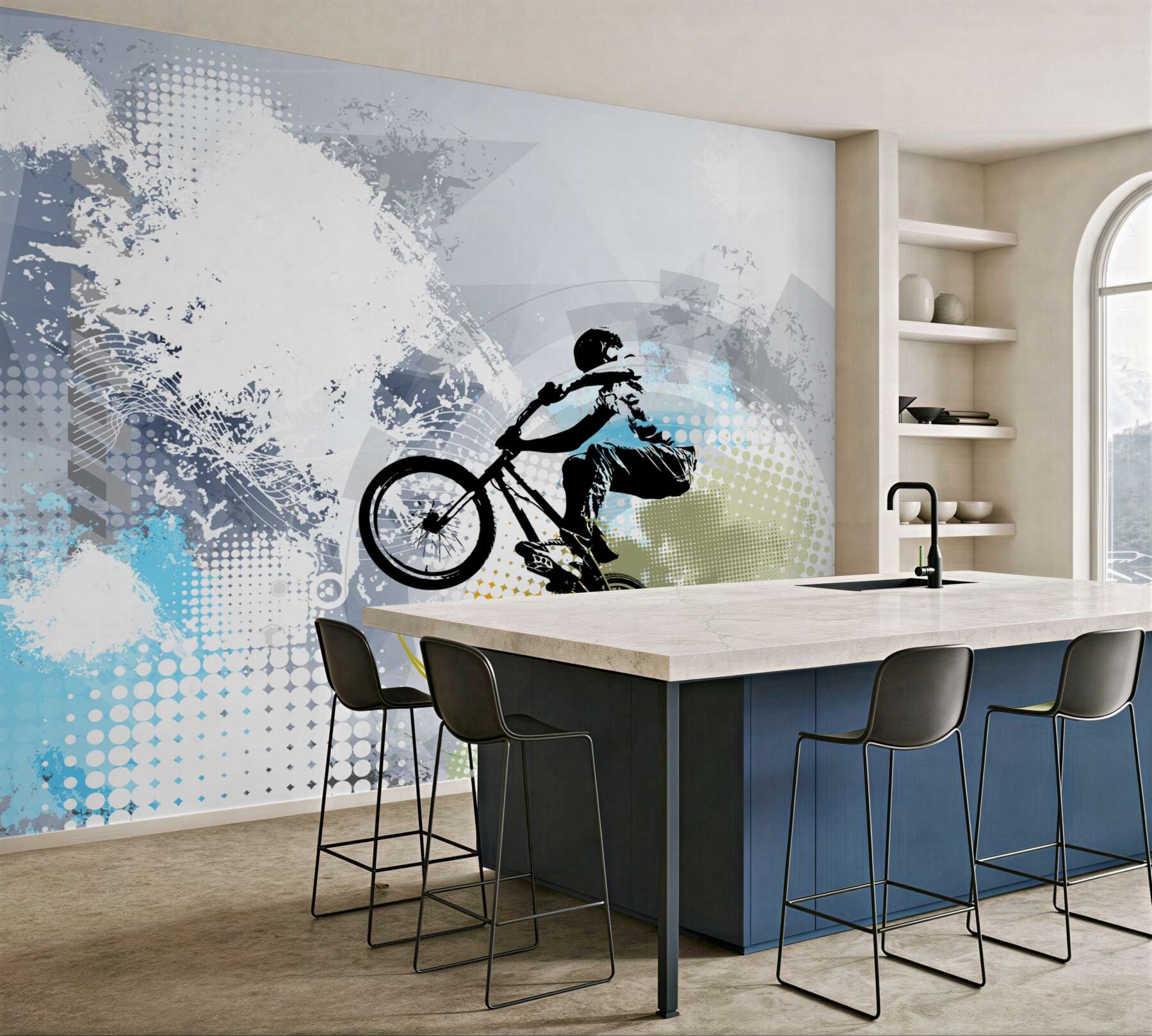 Fototapeta graffiti motocyklisty
