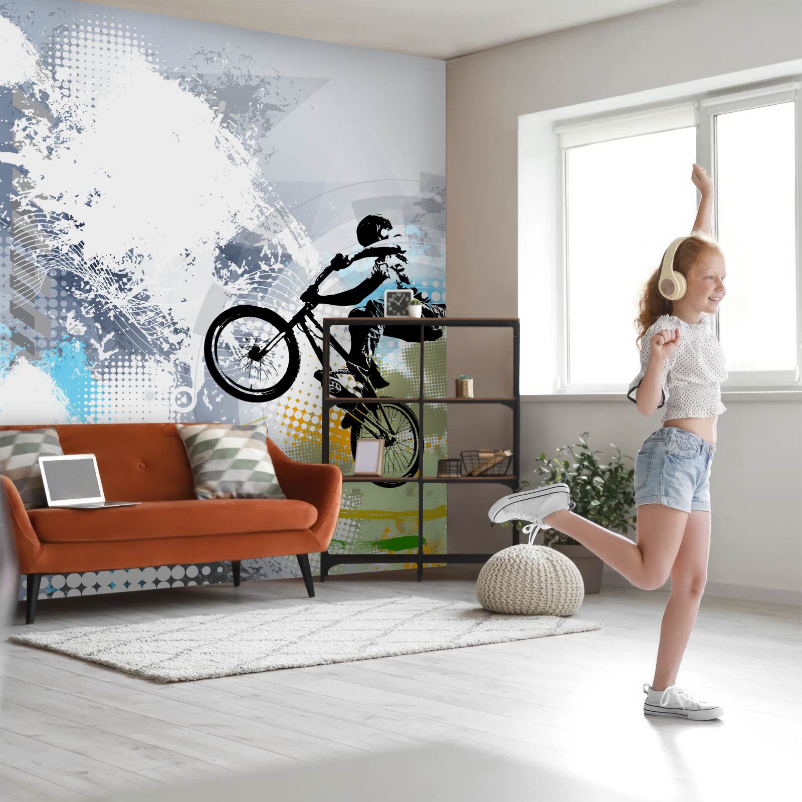 Fototapet graffiti pentru motocicliști