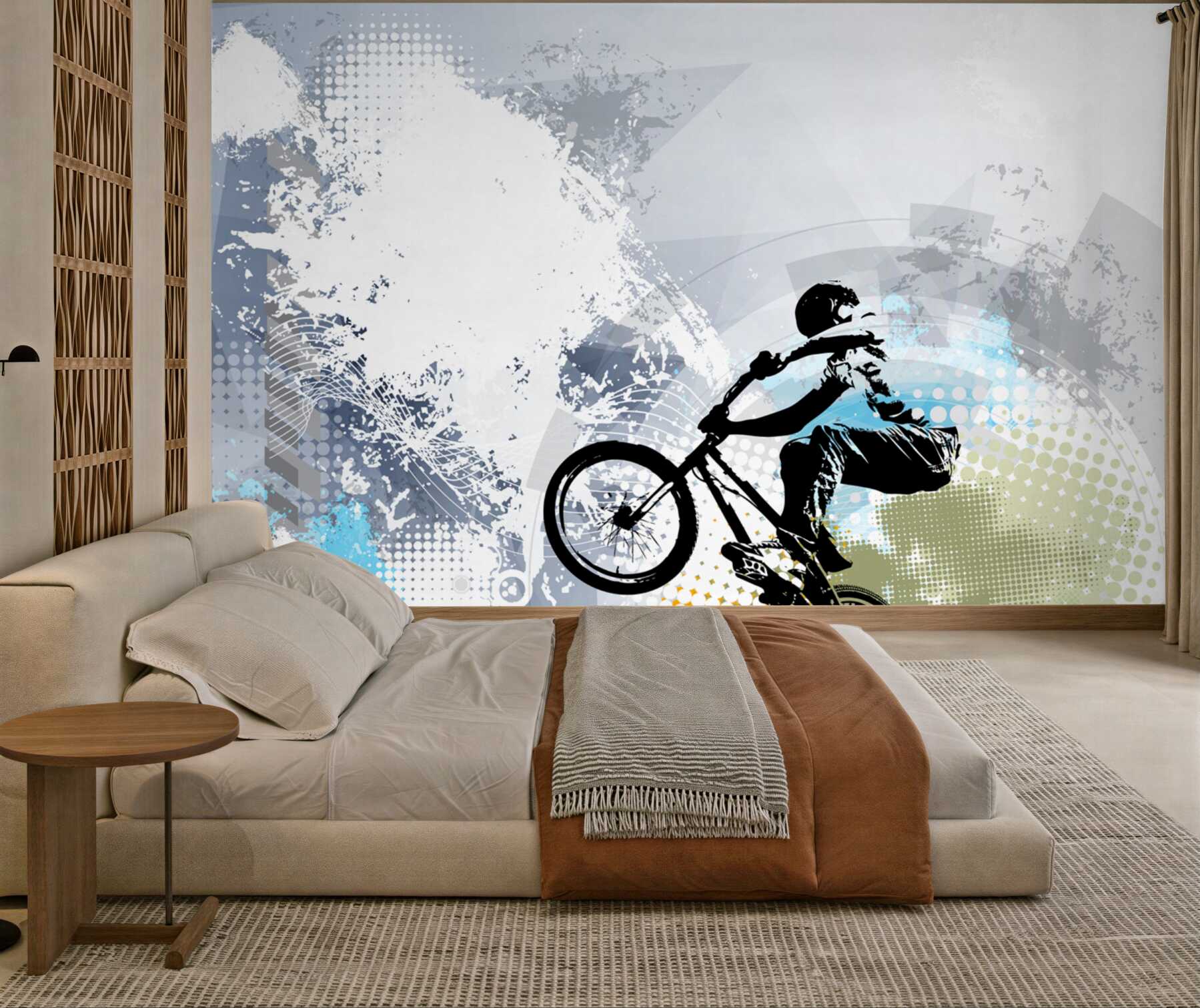 Fototapeta graffiti motocyklisty