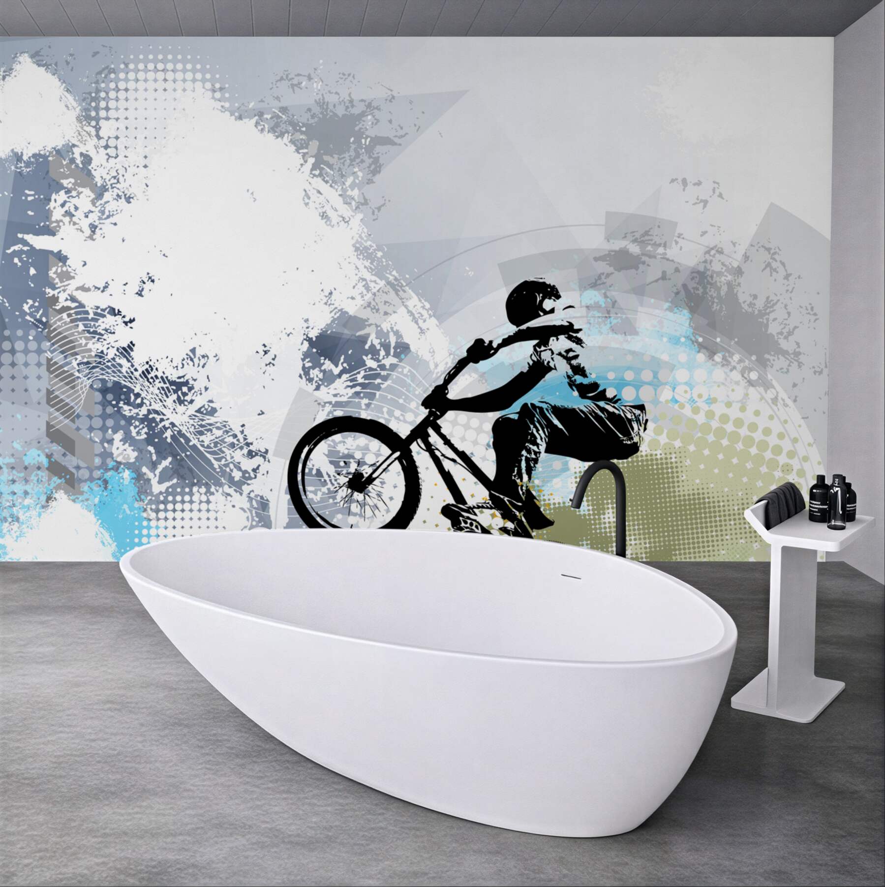 Fototapeta graffiti motocyklisty
