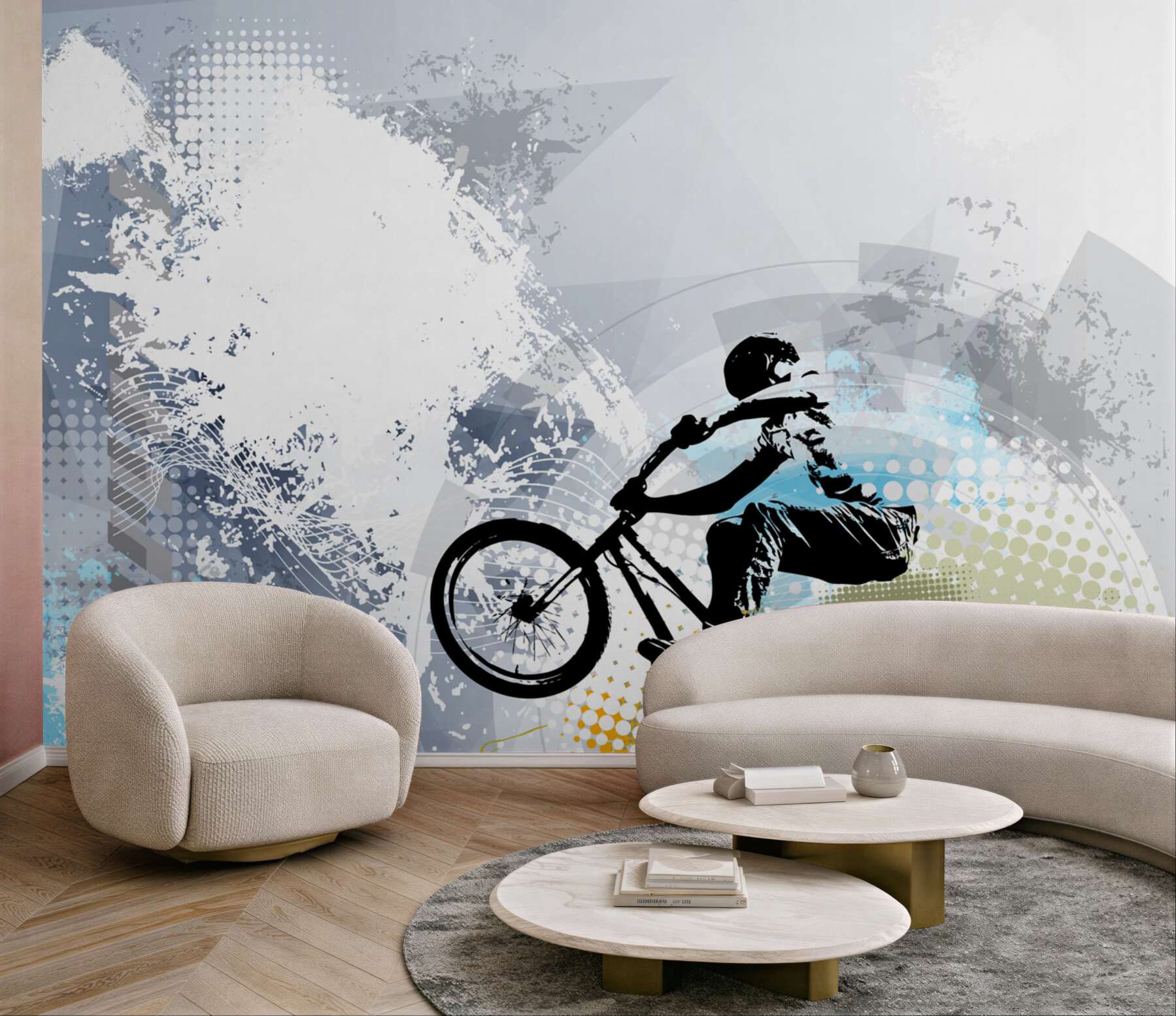 Fototapeta graffiti motocyklisty